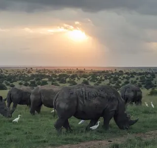 black rhinos