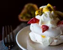 strawberry and passion fruit meringue