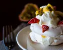 strawberry and passion fruit meringue